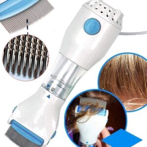 V-Comb Head Lice Machine with Filter | Electric Anti-Lice Treatment Device | Safe & Effective Head Lice and Nit Removal Tool for Kids & Adults | Reusable Filter Lice Removal Comb Machine