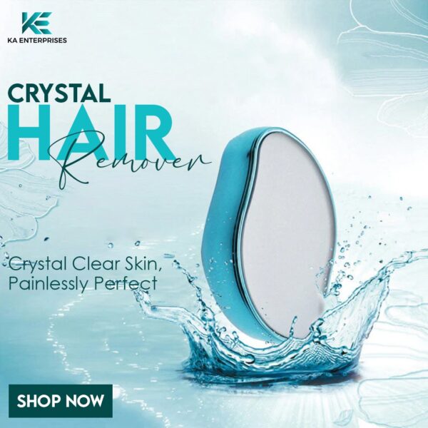 Mishbeeka Crystal Hair Remover Reusable & Washable Hair Eraser Stone for Women and Men | Gentle Manual Epilator for Arms, Legs, Back | Painless Crystal Hair Removal Beauty Tool Portable & Eco-Friendly - Image 3